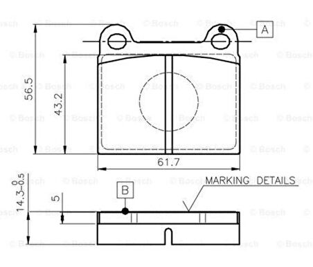 Bosch 0986466302 Fren Balatası Arka W126 85-91 C126 87-91 W116 75-80 C107 74-80 25864842