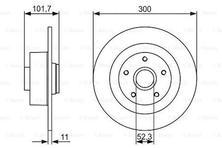 Bosch 0986479573 Fren Diski Arka 300 11-9.5mm Rulmanlı ABS Sensörlü 402020005R