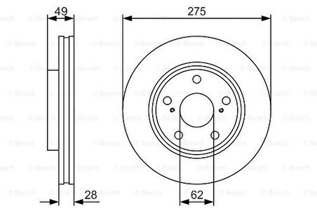 Bosch 0986479R58 Fren Diski ÖnJapÖn Camry(V1) 3.0 V6 92-95 4351233060