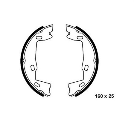 Bosch 0986487214 El Fren Balatası Vectra A Vectra B Astra F Omega B 1605938