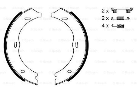 Bosch 0986487718 Fren Balatası Arka Park Freni Pabuçu Viano W639 03-Vito W639 03-Vito W447 14- A6394200220