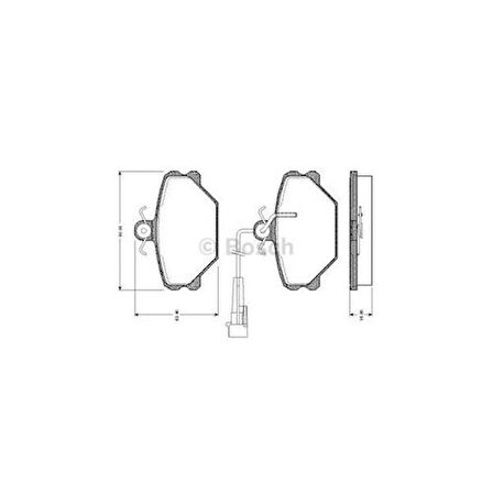 Bosch 0986491050 Ön Fren Balatası Tempra 89 96 Tipo 87 95 58290330