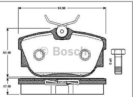 Bosch 0986494051 Arka Fren Balatası Transporter T4 96-03 7D0698451J