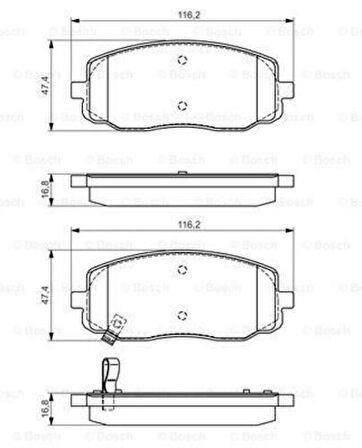 Bosch 0986494064 Disk Balata 0986495084 5810107A00