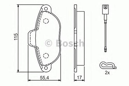 Bosch 0986494115 Ön Balata Fişli Fiat Panda 1.2 09 Panda 1.4 10 500 1.2 11 08 Ford Ka 1.2 2.09 0000009947976