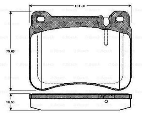 Bosch 0986494166 Fren Balatası Ön W203 02-07 S203 02-07 Cl203 05-08 C209 02-09 A209 05-10 R171 05-10 44205120