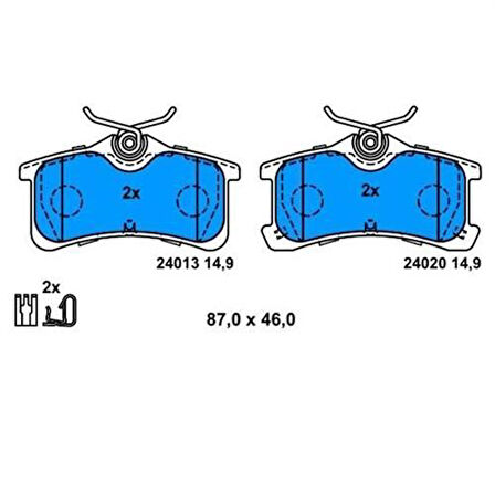 Bosch 0986494274 Arka Fren Balatası Avensis VVT I D 4D 00-01 446620130