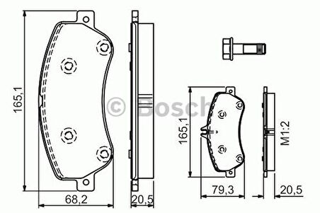 Bosch 0986494302 Fren Balatası Ön GLK-Class X204 09-14 A0054206320