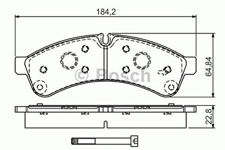 Bosch 0986494335 Arka Fren Disk Balata Daily 2.3 3.0 06-Otokar Magırus YM 42555633