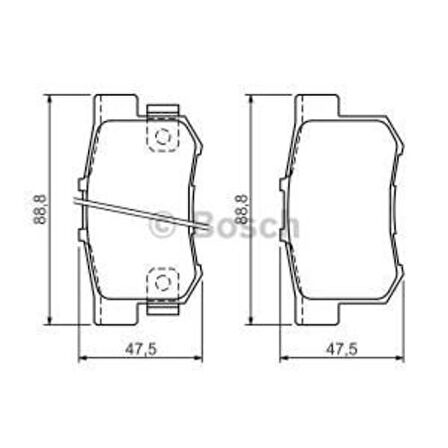 Bosch 0986494358 Arka Fren Balatası Honda Civic 2001-CRV 2001-2007 Accord 1998-2008 Frv 04- 43022SY8A01