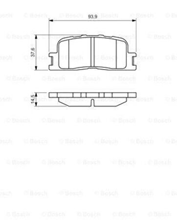 Bosch 0986494359 Arka Fren Balatası Camry 2.0 2.4 3.0 3.3 01-06 Lexus Es 01-05 446633100