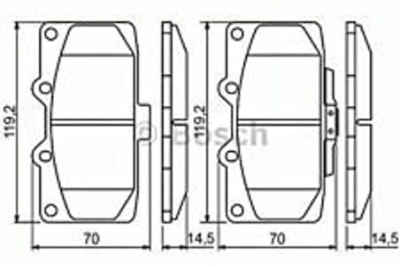 Bosch 0986494398 Ön Balata Impreza 2.0 Wrturbo 12.02 2.0 Wrturbo Kombi 2.0 Turbo 12 00 0986Tb2294 26296FA100