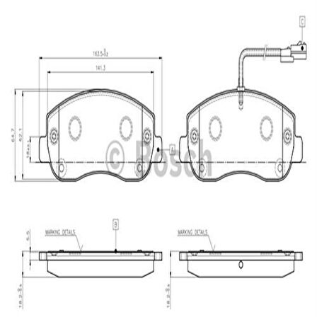 Bosch 0986494498 Ön Fren Balatası Master III 10-Movano 10- 410604386R