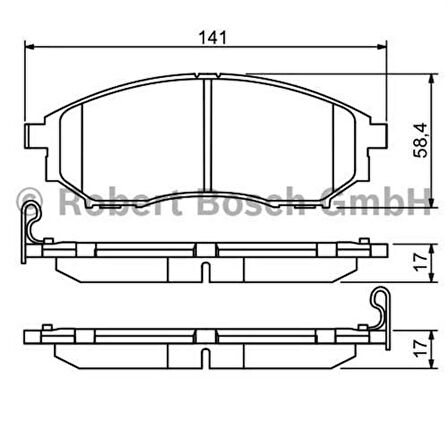 Bosch 0986494501 Ön Fren Balatası Nissan Qashqai 2007 2012 Trail 2008 2011 Renault Koleos 2.0 DCI D1060JD00A