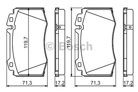Bosch 0986494576 Fren Balatası Ön W203 02-07 S203 02-07 C209 02-09 C219 04-10 W211 02-08 W220 98-04 A0064203220