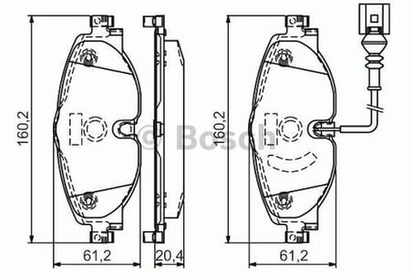 Bosch 0986494660 Ön Fren Balatası A3 Golf VII Leon Octavia 1.2 1.4 1.8TFSI 1.6 2.0TDI 12- 8V0698151