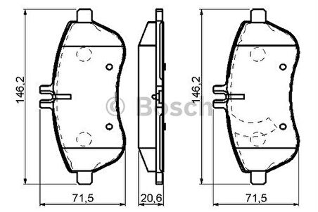 Bosch 0986495104 Fren Balatası Ön W204 13-14 S204 13-14 C204 13-W212 13-16 S212 13-16 R172 13- 54200820