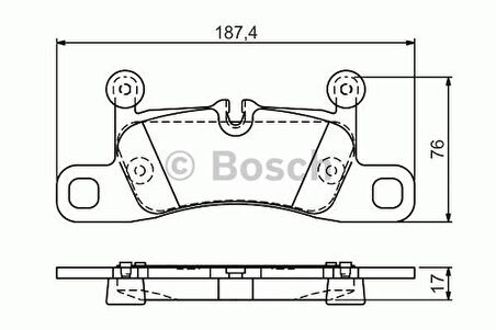 Bosch 0986495371 Arka Fren Balatası Touareg 7P5 3.6 V6 FSI 3.0V6 TSI Hybrid 4.2V8 FSI 3.0 V6 TDI 4.2 V8 TDI 01 10- 7P0698451A