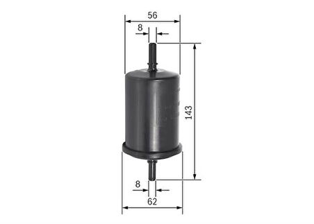 Bosch 09864B2017 Benzin Filtresi Megane Laguna Duster Sandero Logan Solenza 1.4 1.6 7700845961
