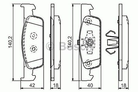 Bosch 0986TB3172 Fren Balatası Ön Clio IV Sandero II Symbol II 410602581R