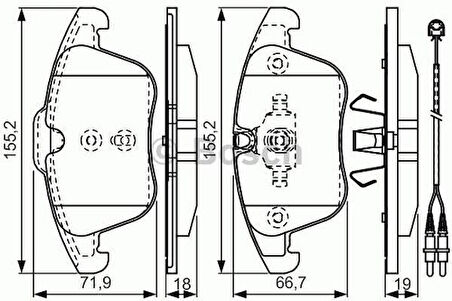 Bosch 0986TB3201 Fren Balatası Ön Pejo 508 1.6 HDI WVA24332 MRMOEM-1068963