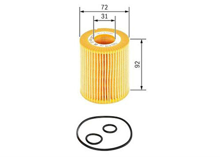 Bosch 1457429199 Yağ Filtre Elemanı Y17Dt Z17DTH Corsa C Combo C Astra G Astra H Meriva A 650300