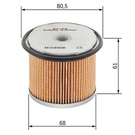 Bosch 1457429291 Mazot Filtre Elemanı Partner Berıngo Expert Scudo P306 Xsara XUD9 1.9 Dizel P406 Xantia P806 Evasion XUD9Sd XUD9Te XUD11Bte 1906.64