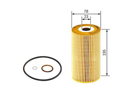 Bosch 1457429646 Yağ Filtresi Mercedes Benz Unımog U900-Unımog U1000 77