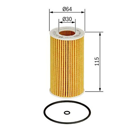 Bosch 1457437002 Yağ Filtre Elemanı Astra Classic 99>02 G Vectra B C Sıgnum 03>08 Frontera Sıntra 2.0 2.2 Dth 2.2 Dtı X20Dth Y20Dth Y22Dtr X22Dth