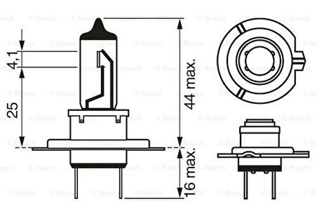 Bosch 1987302071 Far Ampulu Pure Light 12V H7 55 W Px26D H7 Px26D Vectra B-Corsa C-Astra H 1987302071