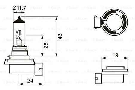 Bosch 1987302481 Far Ampulu H11 24V 70W TruckLight Pgj19-1 