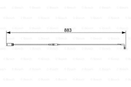 Bosch 1987473005 Disk Balata İkaz Kablosu Arka 883mm 34356763667