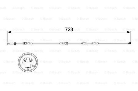 Bosch 1987473514 Fren Balata Fişi Ön Uzunluk 723mm BMW E81 E87 E90 E92 E92 34356792560