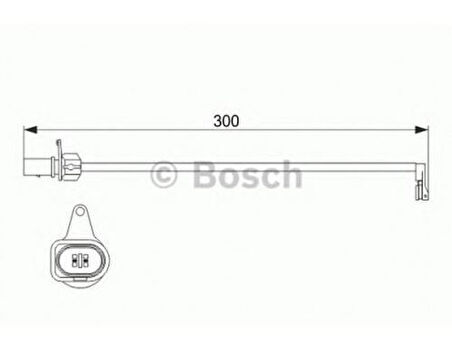 Bosch 1987474505 Ön Balata Fişi İkaz Kablosu Audi A4 1.8TFSI-2.0TFSI 07-15 2.0TFSI Quattro 09-12 8K0615121