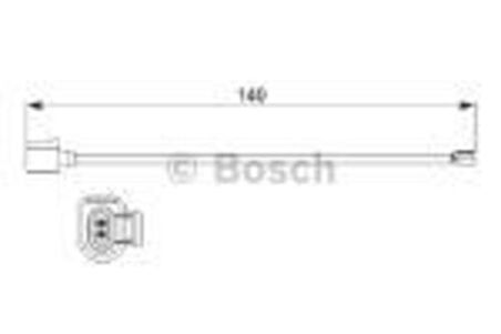 Bosch 1987474566 Fren Balatası Asıntı Kablosu Arka Sağ Sol Touareg 135mm 11- 7P0907637C