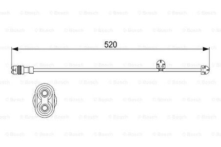 Bosch 1987474571 Disk Balata İkaz Kablosu 1987473533 99761277000
