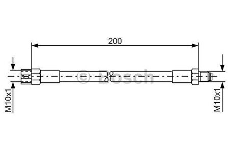 Bosch 1987476002 Fren Hortumu Arka (227Mm) Bmw E21 E30 E36 E46 E28 E34 E23 E24 E32 Z3 79>05 Audı A6 C4 94>96