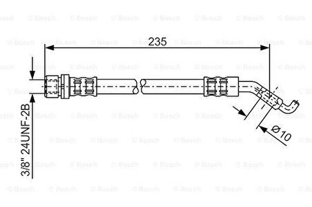 Bosch 1987476207 Arka Fren Hortumu Toyota Corolla 2002-2007 Vvtı Kasa