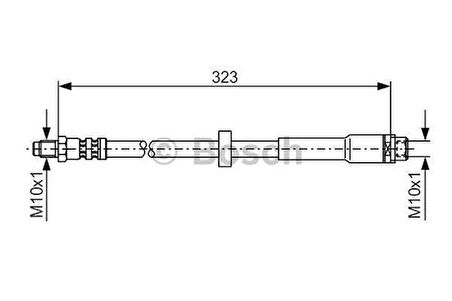 Bosch 1987476293 Fren Hortumu Arka 323mm 4F0611775