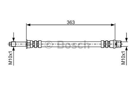 Bosch 1987476295 Fren Hortumu. 363.00 Mm