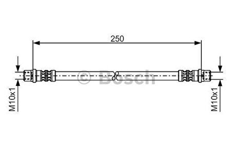 Bosch 1987476309 Fren Hortumu. Ic. Arka. 250.00 Mm