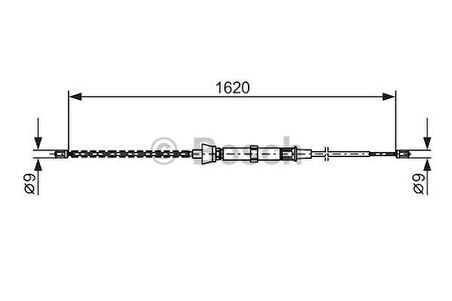 Bosch 1987477684 El Fren Teli (1622mm) Sağ Sol Golf IV Bora Rapid Octavia Toledo A2 1J0609721J