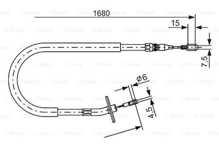 Bosch 1987477702 El Fren Teli Sağ Arka Sprinter 901 902 903 904 96-06 1680mm A6674204785