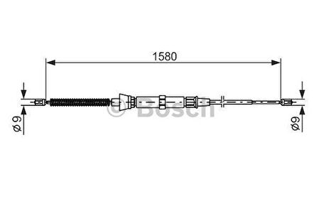 Bosch 1987477806 Fren Teli 1580mm 6Q0609721D