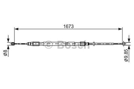 Bosch 1987477947 Fren Teli 1681mm 34406761098