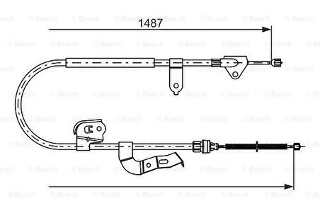 Bosch 1987477952 El Fren Teli Arka Sol P107 C1 1.0 1.4HDI Boy 1487 1243 05- 4745.Y3