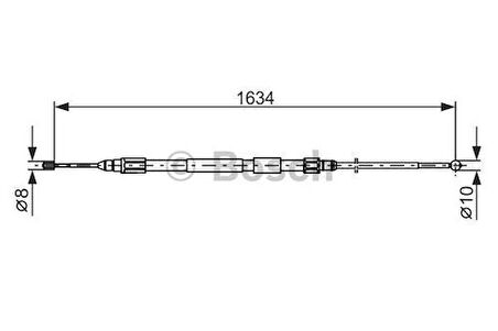 Bosch 1987477988 Fren Teli 1634mm 34403400796
