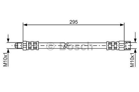 Bosch 1987481015 Fren Hortumu Arka. 295.00 Mm