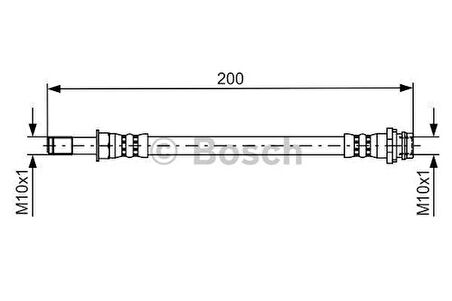 Bosch 1987481443 Fren Hortumu. Dıs. Arka200.00 Mm