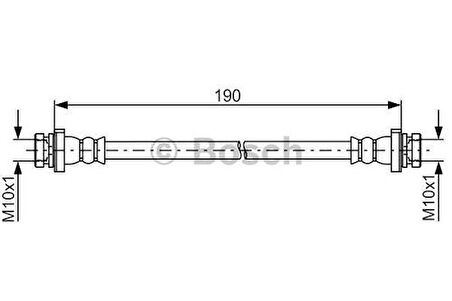 Bosch 1987481831 Arka Ara Fren Hortumu Qashqaı (J10) Qashqaı 2 07> Qashqaı (J11) 13>
